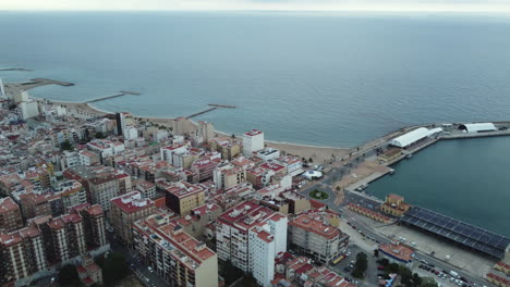 coastal cityscape aerial view