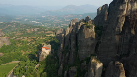meteora monastery aerial view