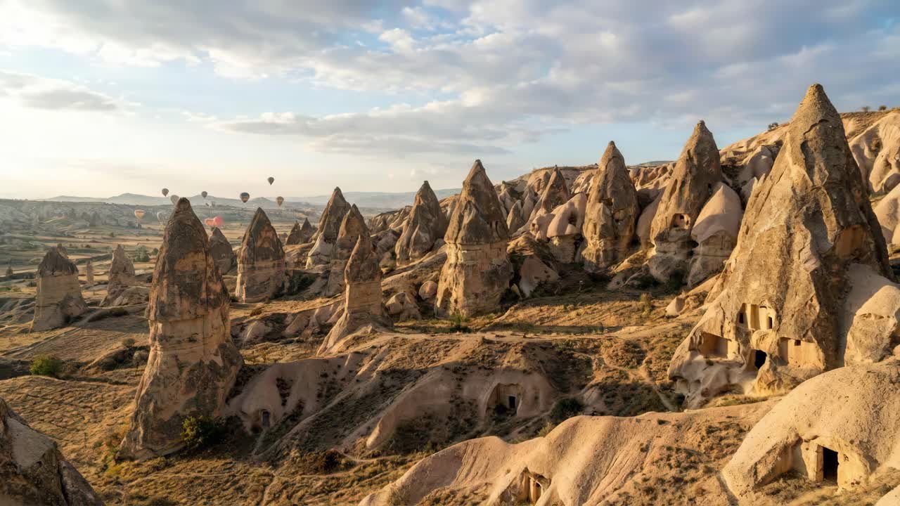 Hot Air Balloons Over Cappadocia's Fairy Chimneys