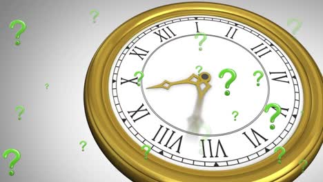 Animación-De-Signos-De-Interrogación-Sobre-El-Reloj