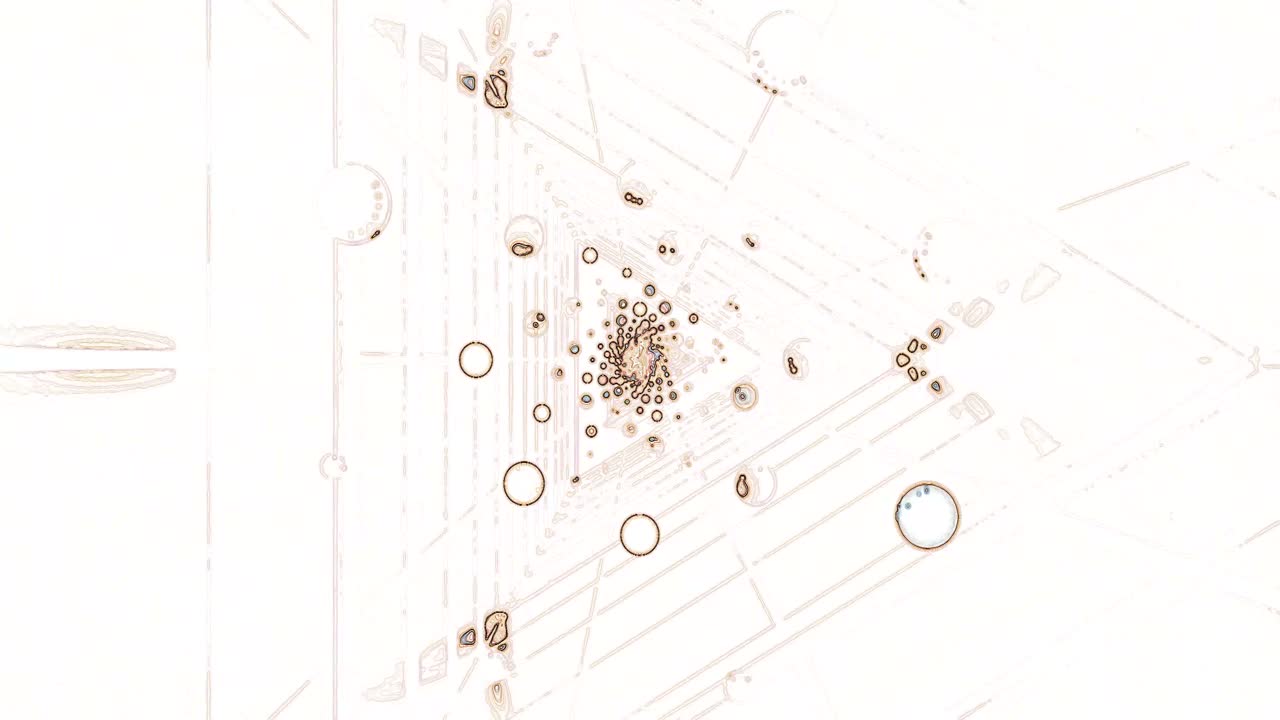 A tunnel of abstract patterns creates a mesmerizing visual experience as it continuously loops, immersing viewers into a world of intricate designs that flow and connect seamlessly