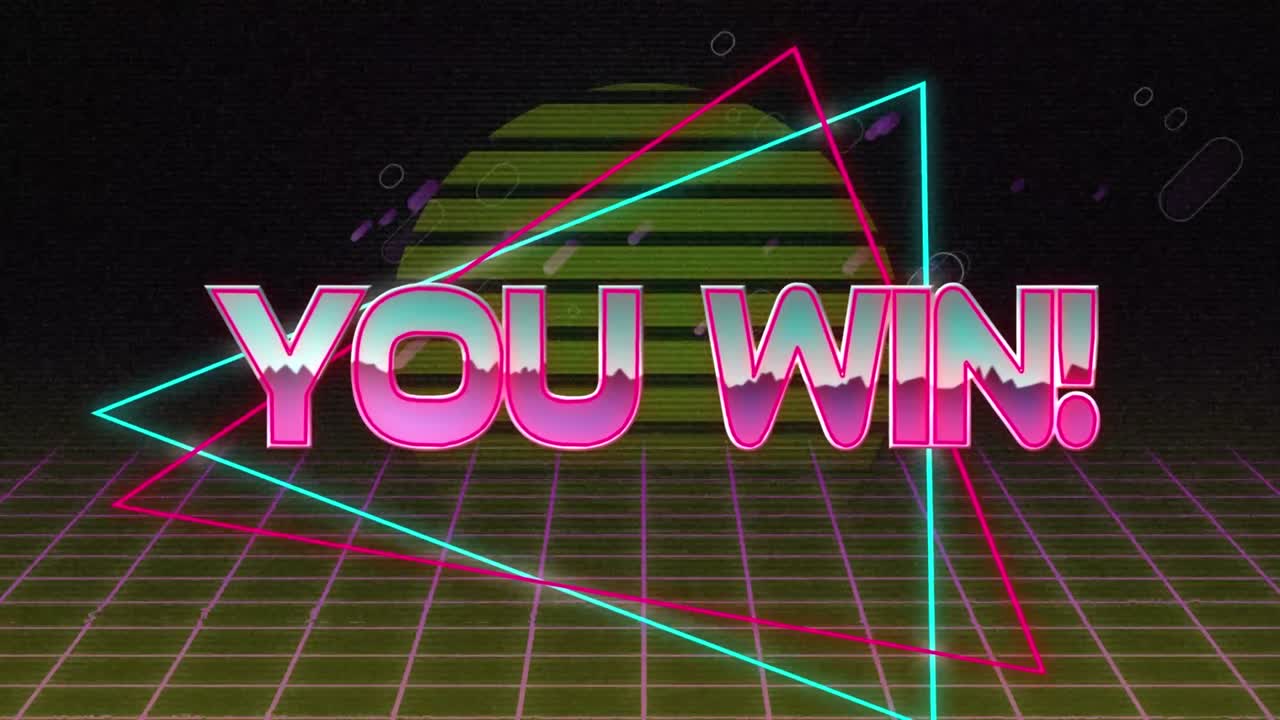 디지털 추상 공간에서 당신이 이기는 애니메이션