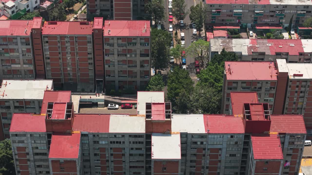 High-rise residential towers in Mexico City. Aerial