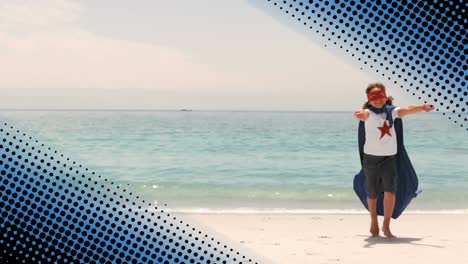 Kid-playing-superhero-by-the-beach