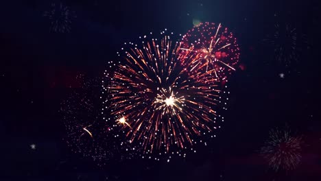 coloridos fuegos artificiales efecto de iluminación bucle animación celebración concepto luces del festival de diwali
