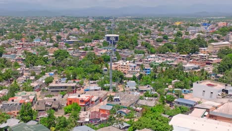 Cable-Car-Transportation-Service-In-Los-Alcarrizos,-Santo-Domingo,-Dominican-Republic