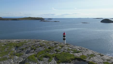 Light-beacon-with-blue-ocean-as-a-background