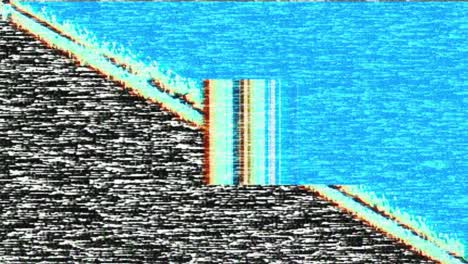 glitch noise static television vfx. visual video effects stripes loop animation background.