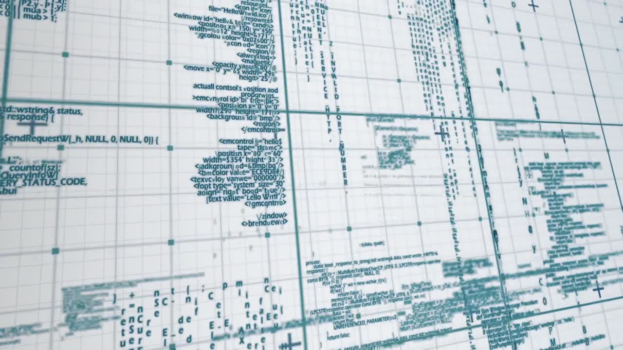 animación digital de la matriz