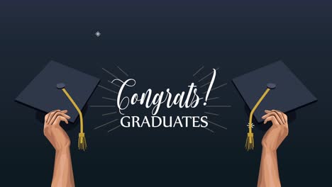 congrats graduates celebration invitation animation