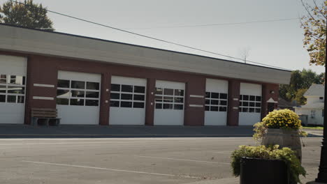 wilson, ny, usa, october 2021: fire department building. typical building for america