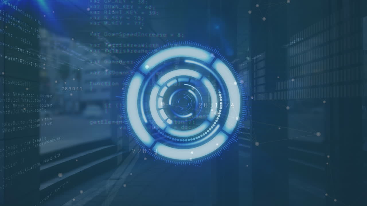 Animation of scope scanning and screen over binary coding