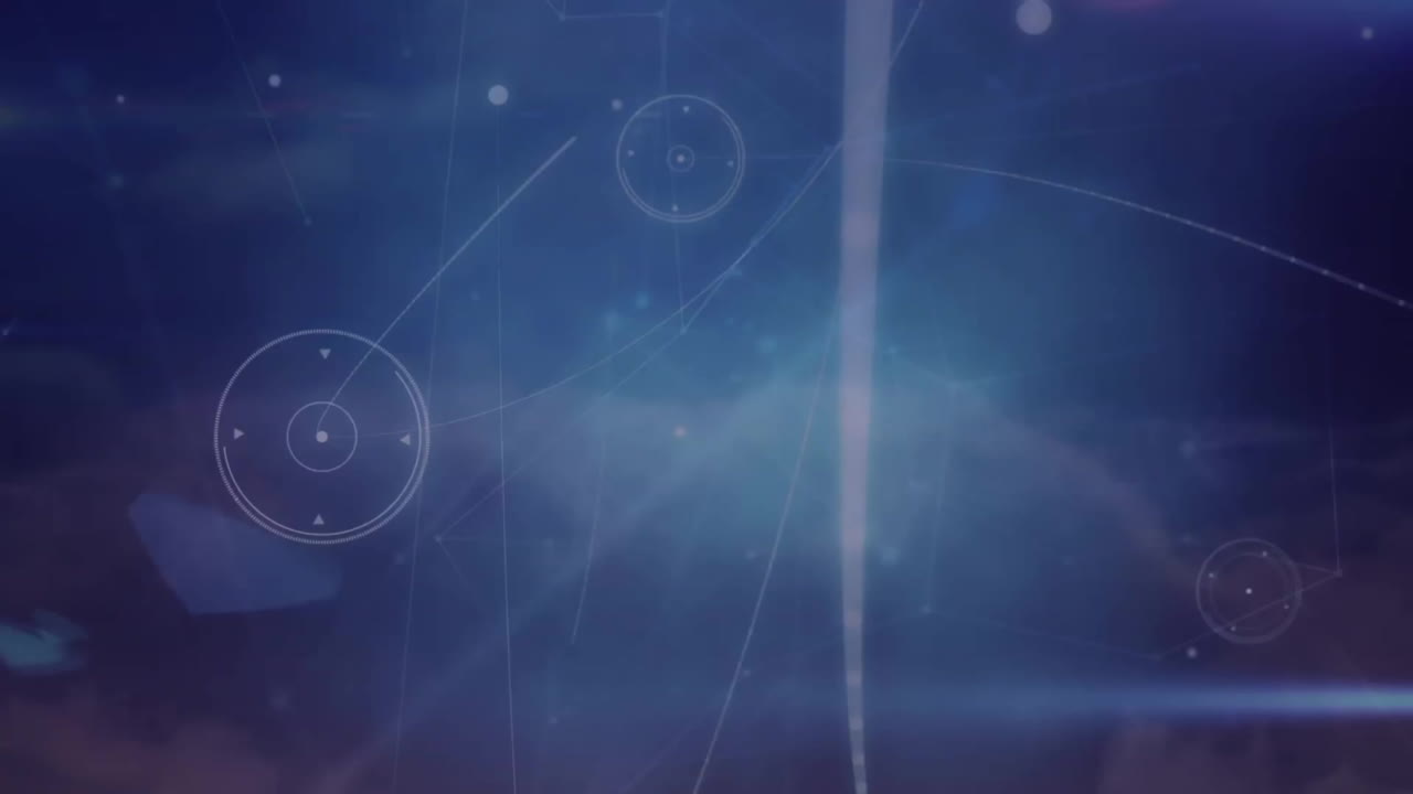 회로판을 통해 연결 네트워크의 애니메이션