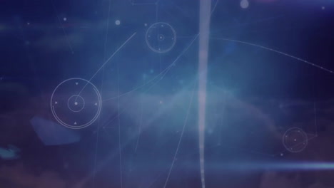 animation eines netzwerks von verbindungen über leiterplatten