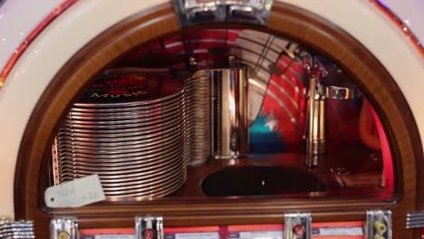 details of retro jukebox: music and dance in the 1940s and in the 1950s