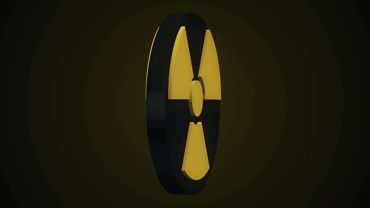 signo de peligro nuclear modelo 3d