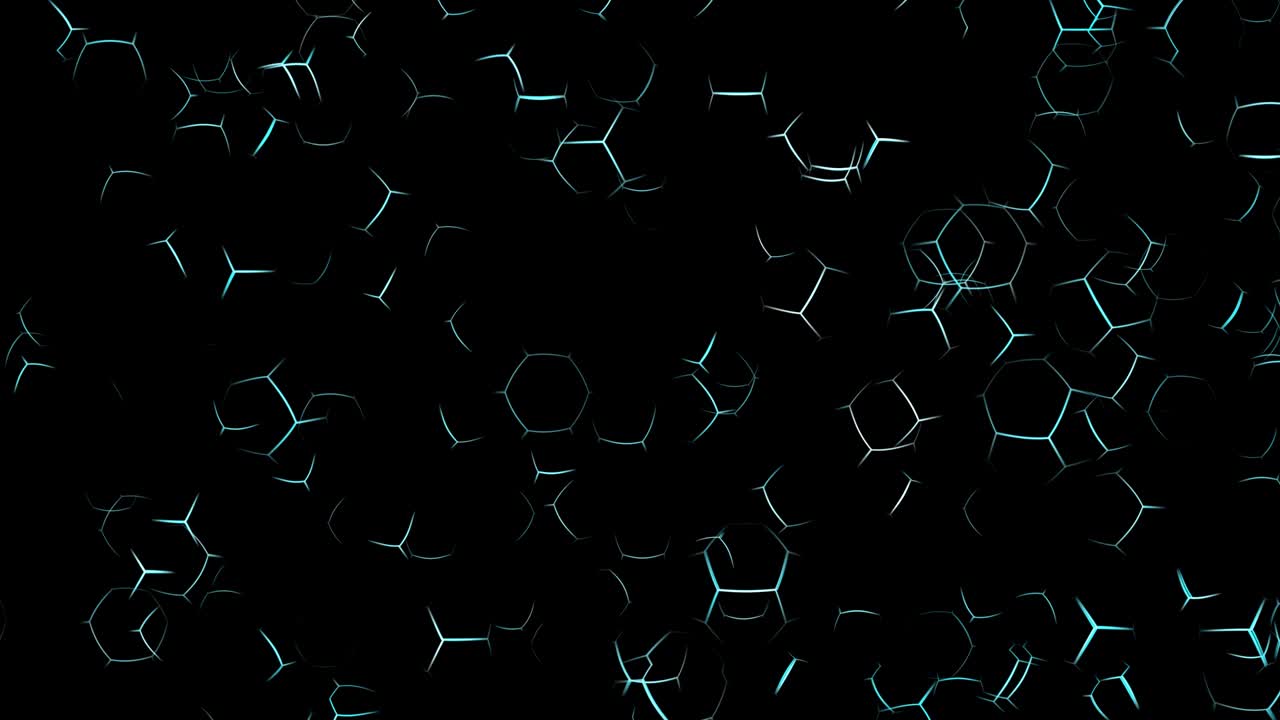 hexagon ball effect random fade on full texture of ball on the black screen