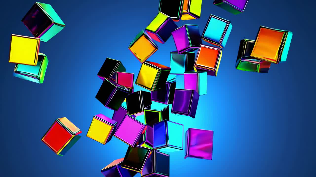 Cubi 3D colorati