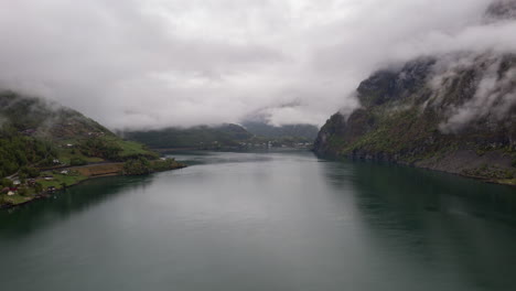 cloudy summer day over the aurlandsfjord