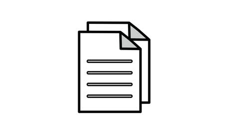 icono de documento de línea negra aislado en fondo blanco. icono de archivo. ícono de lista de comprobación. concepto de negocio.