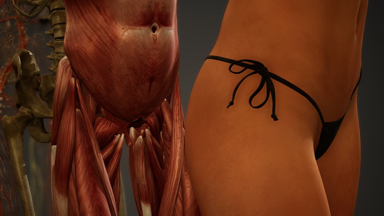 ilustración animada de la anatomía humana en 3d