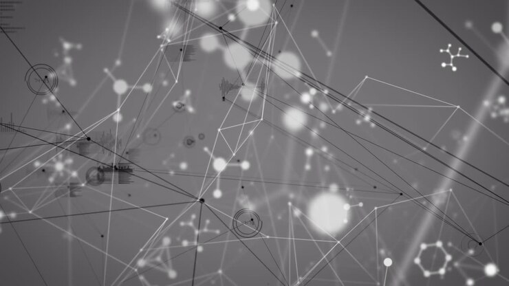 Animation of data processing nd network of connections