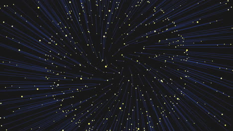 blue and gold spiral with dazzling star cluster on black background