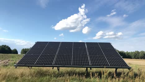 time-lapse-of-single-isolated-solar-panel-photovoltaic-renewable-green-energy-supply-concept