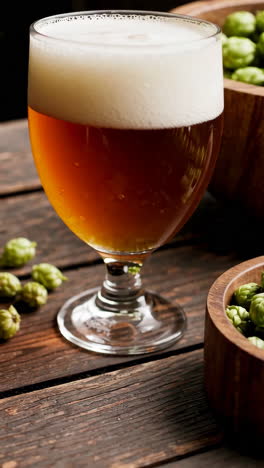 brewing ingredients and beer