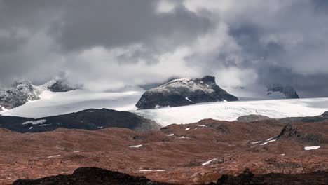 a drive on route 55 across the sognefjell mountain area between luster and lom, norway