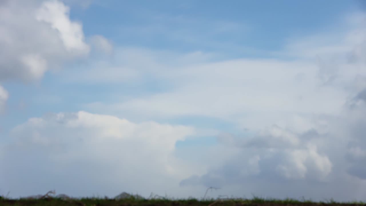 Time lapse of forming clouds right before a thunderstorm.