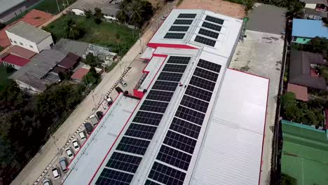 4k antena de techo solar del almacén, avión no tripulado