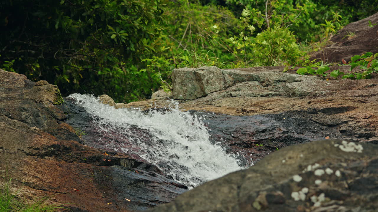 Waterfall cascading over rocks in a natural setting