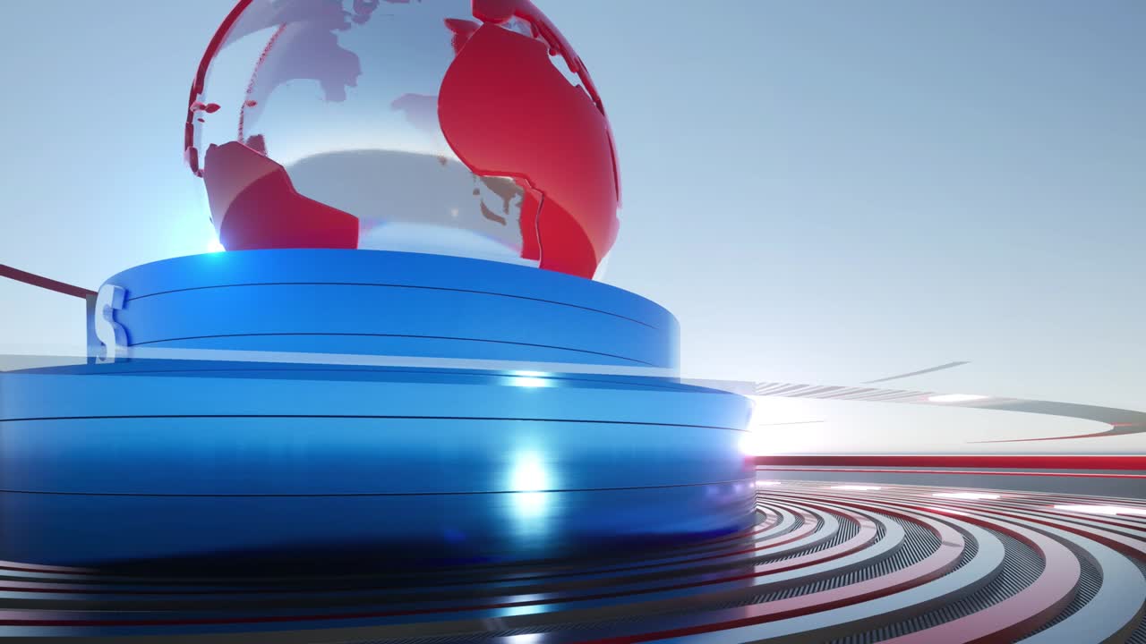 el bucle de fondo de las noticias mundiales en 3d