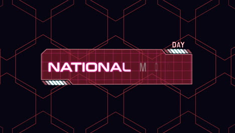 national moon day on digital screen with hud elements