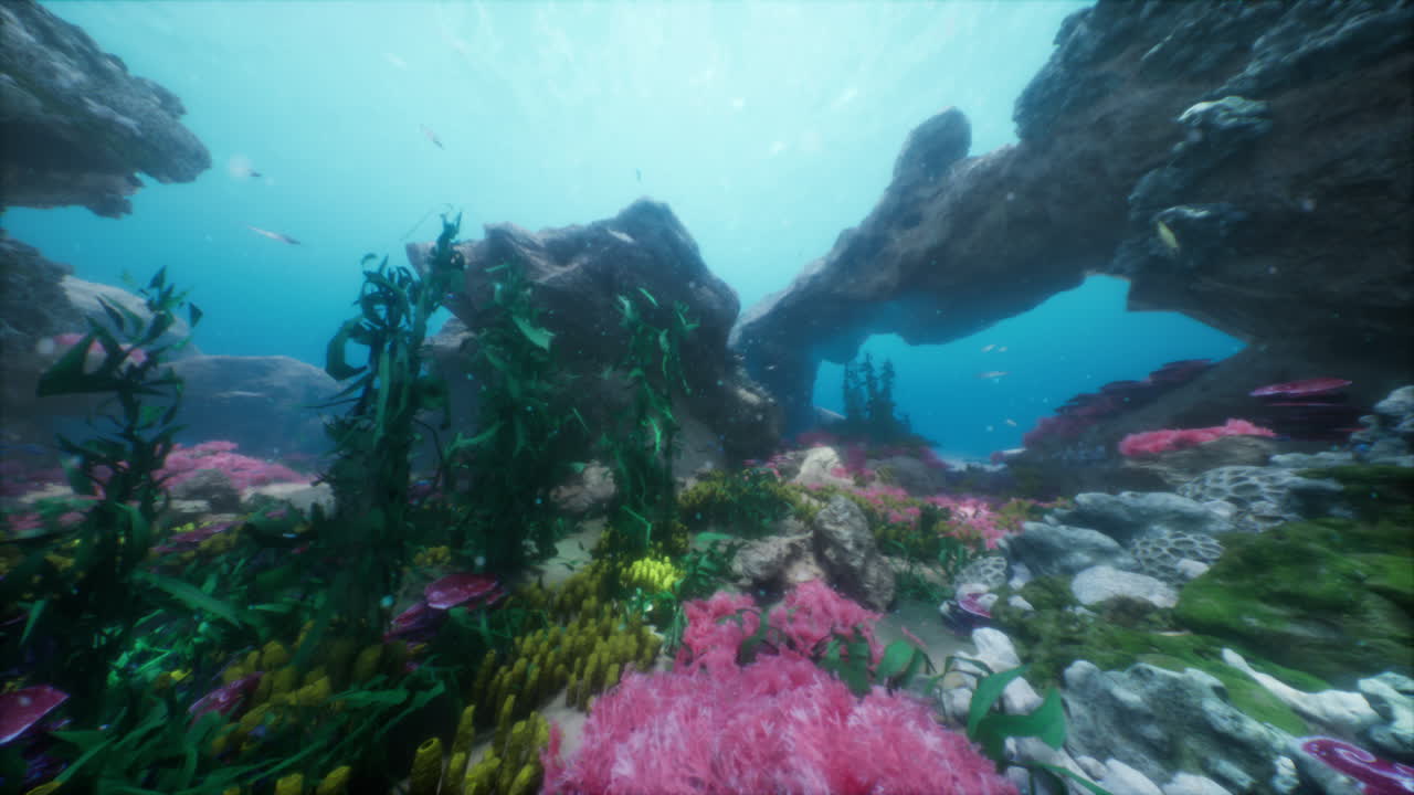 explorando un vibrante arrecife de coral submarino