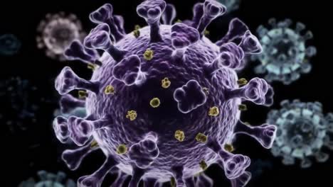microscopic visualization of a virus: exploring the intricate structure and functionality of a viral particle under advanced imaging techniques