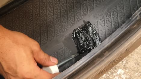 applying tire sealant patch