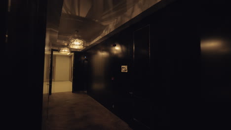 a steadicam shot of a beautiful hotel hallway with presidential suits