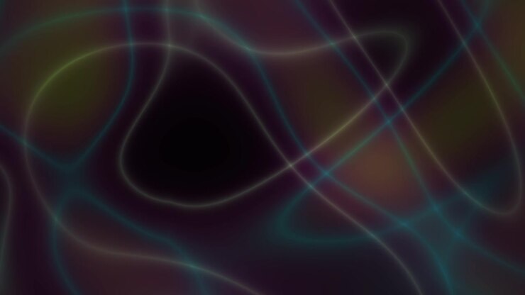 Sfondo animato astratto con linee fluide neon luminose