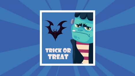 animación de letras de truco o trato
