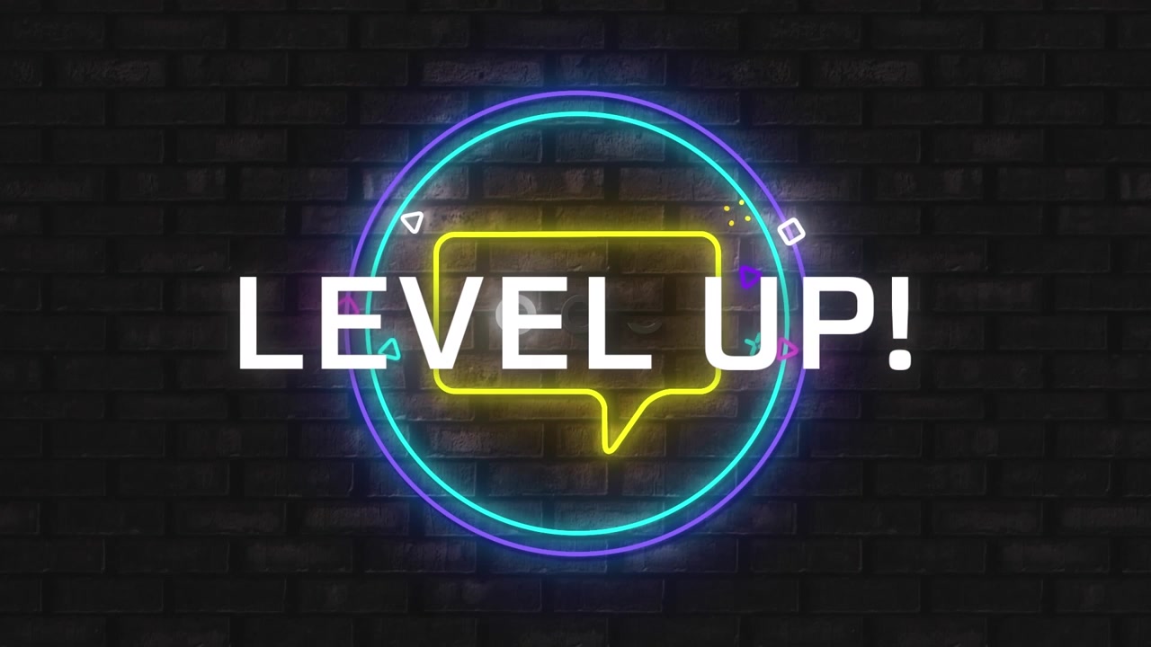 Animation of hello text in neon sign with growing over neon flash on black background