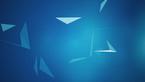elegante animación de video futurista con triángulos brillantes en cámara lenta