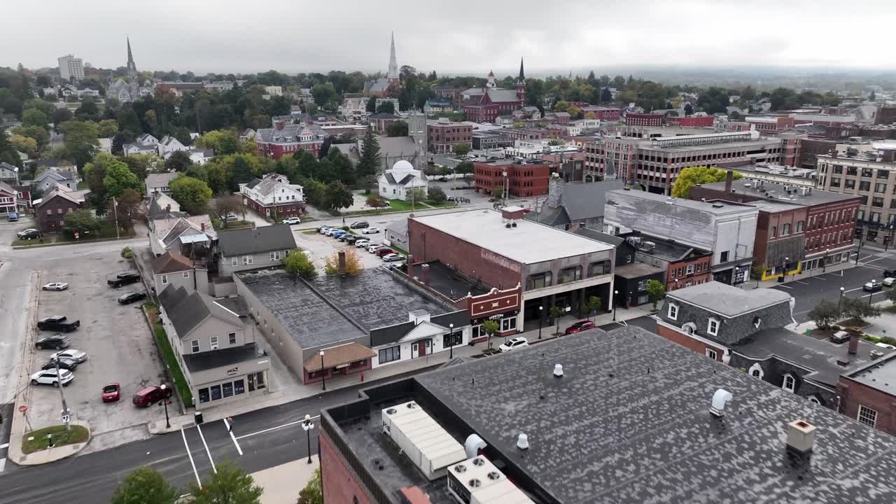 aerial high over Rutland Vermont