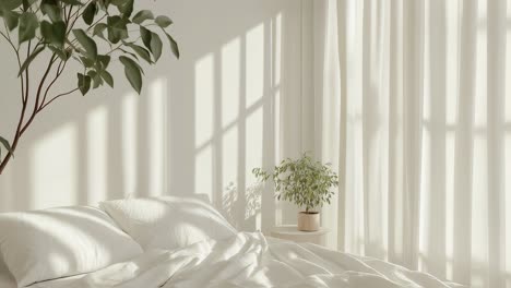 dormitorio minimalista moderno con luz natural