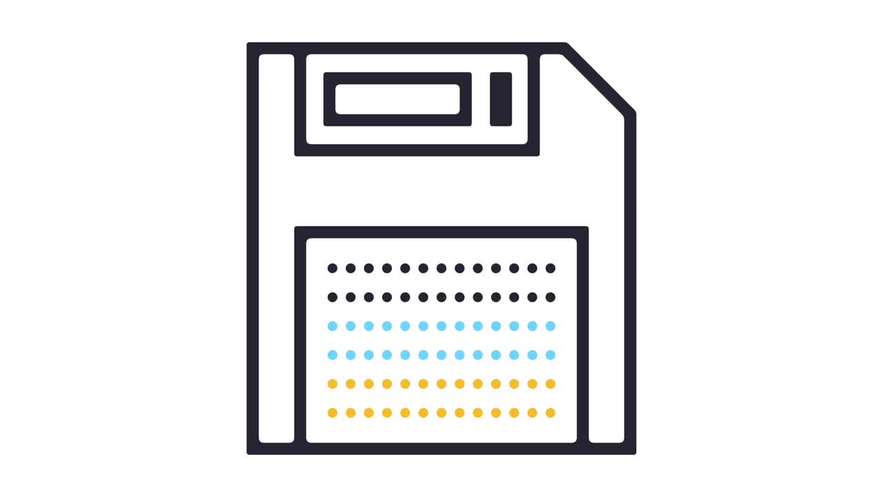 백업 데이터 라인 아이콘 애니메이션