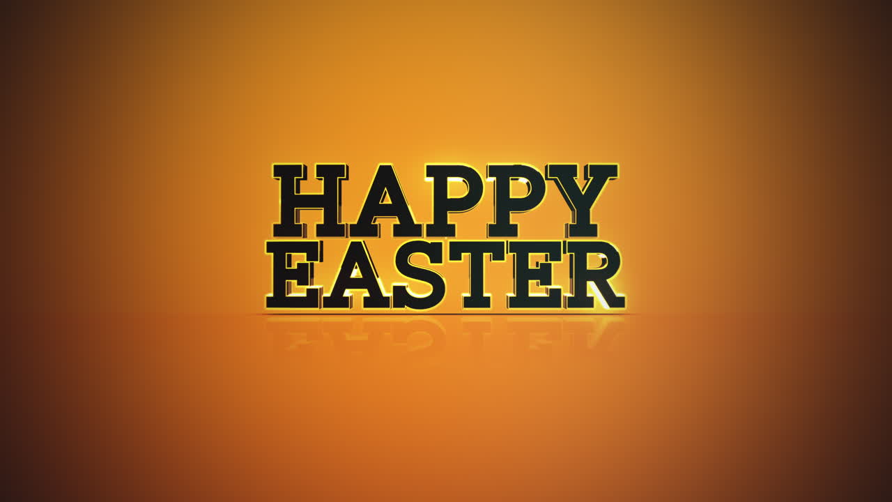 Testo moderno nero "Buona Pasqua" su sfumatura arancione