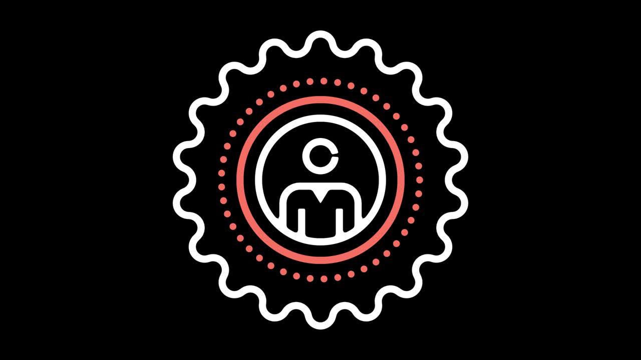 soluciones de fuerza de trabajo animación de icono de línea con alfa