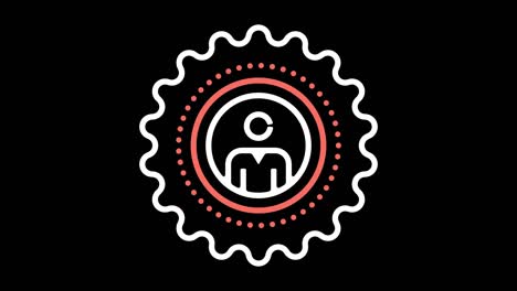 workforce solutions line icon animation with alpha