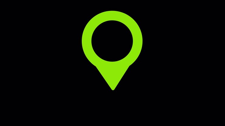 Location Pin Icon With Circular Outline